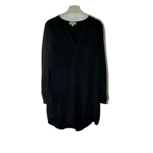 Cloth & Stone Black Tunic/Dress Roll Tab Sleeve